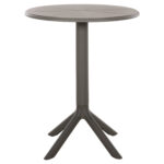 ΤΡΑΠΕΖΙ ΠΟΛΥΠΡΟΠΥΛΕΝΙΟΥ ΣΤΡΟΓΓΥΛΟ TERRIN HM6124.15 OLIVE GREEN Φ60x75Υεκ. - Image 3