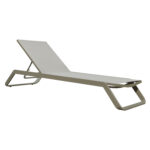 ΞΑΠΛΩΣΤΡΑ ΑΛΟΥΜΙΝΙΟΥ MARIMAR HM6562.03 ΣΚΕΛΕΤΟΣ TAUPE & TEXTILENE ΜΠΕΖ 218x67x31Υεκ