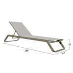 ΞΑΠΛΩΣΤΡΑ ΑΛΟΥΜΙΝΙΟΥ MARIMAR HM6562.03 ΣΚΕΛΕΤΟΣ TAUPE & TEXTILENE ΜΠΕΖ 218x67x31Υεκ - Image 2