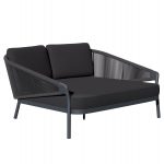 DAYBED ΣΕΙΡΑ XANTION ΗM6474.01 ΣΚΟΥΡΟ ΓΚΡΙ ΑΛΟΥΜΙΝΙΟ-ΣΧΟΙΝΙ-OLEFIN 157x147x88Υεκ
