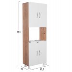 ΕΠΙΠΛΟ ΚΟΥΖΙΝΑΣ/ΝΤΟΥΛΑΠΙ RAD HM18196.04 ΜΕΛΑΜΙΝΗ ΦΥΣΙΚΟ-ΛΕΥΚΟ 55,5x32x165Υεκ. - Image 2