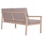 ΚΑΝΑΠΕΣ 2-ΘΕΣΙΟΣ SAFIN HM6279.04 ΑΛΟΥΜΙΝΙΟ & ΜΑΞΙΛΑΡΙΑ ΣΕ ΚΑΠΟΥΤΣΙΝΟ 140x70x77Υεκ - Image 5