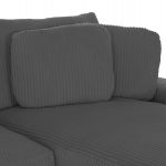 ΚΑΝΑΠΕΣ ΔΕΞΙΑ ΓΩΝΙΑ CRANFIELD HM3287.01R ΓΚΡΙ ΡΙΓΕ ΥΦΑΣΜΑ 315x167(γωνία)x67Υεκ. - Image 6