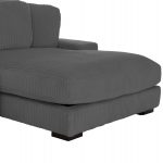 ΚΑΝΑΠΕΣ ΔΕΞΙΑ ΓΩΝΙΑ CRANFIELD HM3287.01R ΓΚΡΙ ΡΙΓΕ ΥΦΑΣΜΑ 315x167(γωνία)x67Υεκ. - Image 7
