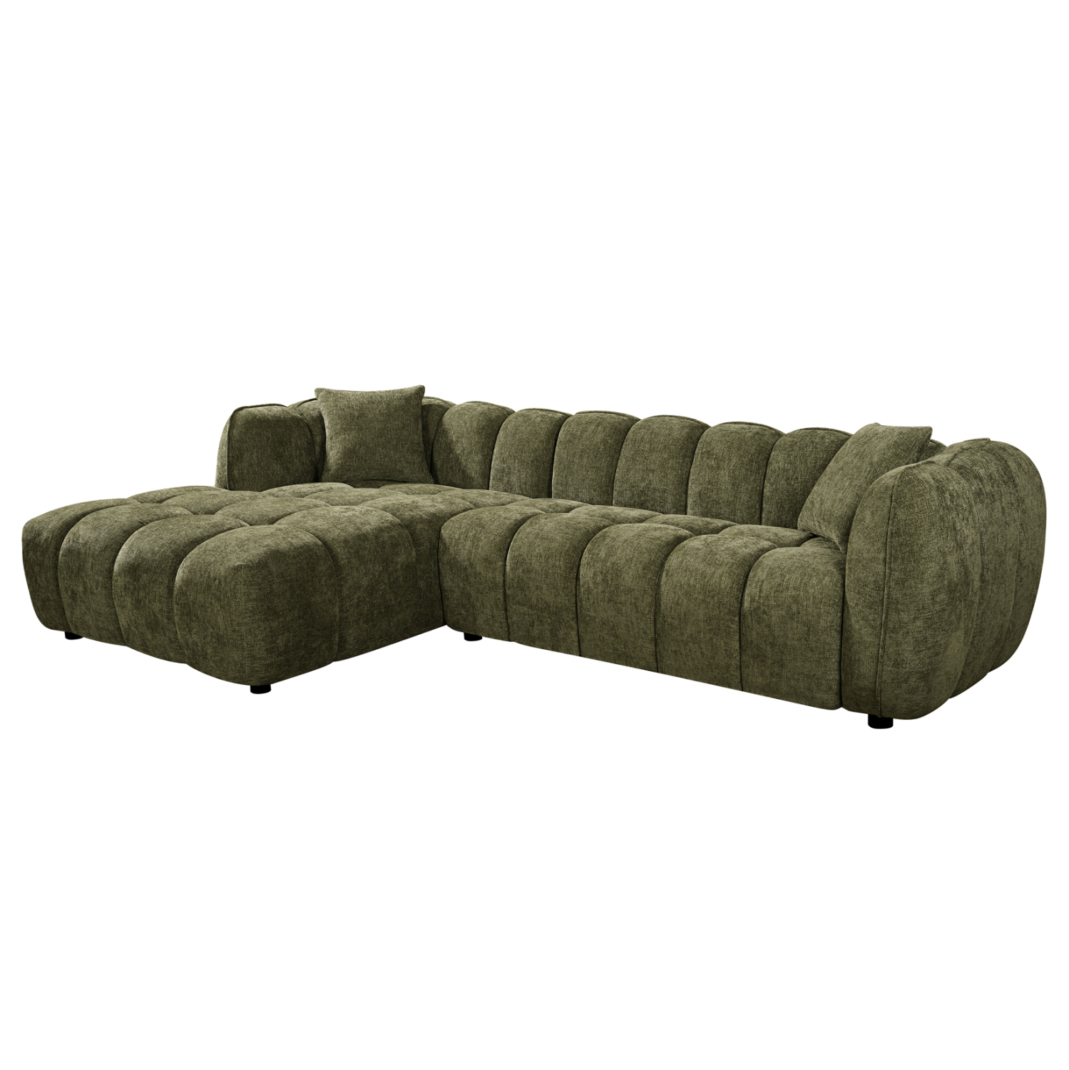 kanapes-gonia-aristeri-fb9332603l-prasin ΚΑΝΑΠΕΣ ΓΩΝΙΑ (ΑΡΙΣΤΕΡΗ) LYKKE HM3326.03L ΠΡΑΣΙΝΟ ΥΦΑΣΜΑ 280x89-165(η γωνία)x70Υεκ - Image 1