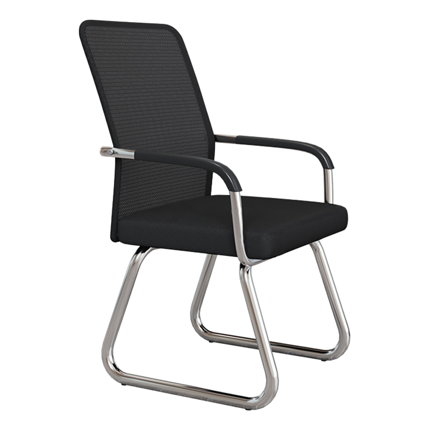 karekla-episkepti-fb9123201-mayro-mesh-p ΚΑΡΕΚΛΑ ΕΠΙΣΚΕΠΤΗ STED HM1232.01 ΜΑΥΡO MESH--ΠΟΔΙΑ/ΜΠΡΑΤΣΑ ΧΡΩΜΙΟΥ 55x59x89Υεκ - Image 1