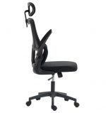 ΚΑΡΕΚΛΑ ΓΡΑΦΕΙΟΥ KESI HM1222.01 ΜΑΥΡO MESH & PP 52x50x122Υεκ. - Image 5