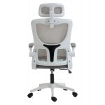 ΚΑΡΕΚΛΑ ΓΡΑΦΕΙΟΥ KESI HM1222.02 ΑΝΟΙΧΤΟ ΓΚΡΙ MESH--ΛΕΥΚΟ PP 52x50x122Υεκ. - Image 6