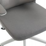 ΚΑΡΕΚΛΑ ΓΡΑΦΕΙΟΥ KESI HM1222.02 ΑΝΟΙΧΤΟ ΓΚΡΙ MESH--ΛΕΥΚΟ PP 52x50x122Υεκ. - Image 8