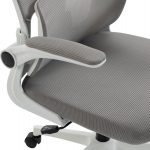 ΚΑΡΕΚΛΑ ΓΡΑΦΕΙΟΥ KESI HM1222.02 ΑΝΟΙΧΤΟ ΓΚΡΙ MESH--ΛΕΥΚΟ PP 52x50x122Υεκ. - Image 9