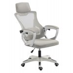 ΚΑΡΕΚΛΑ ΓΡΑΦΕΙΟΥ SALAS HM1223.02 P.P. ΛΕΥΚΟ-ΓΚΡΙ MESH ΥΦΑΣΜΑ 60x60x118-128Υεκ - Image 5