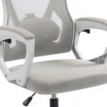 ΚΑΡΕΚΛΑ ΓΡΑΦΕΙΟΥ SALAS HM1223.02 P.P. ΛΕΥΚΟ-ΓΚΡΙ MESH ΥΦΑΣΜΑ 60x60x118-128Υεκ - Image 8