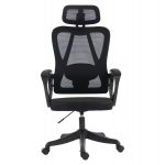 ΚΑΡΕΚΛΑ ΓΡΑΦΕΙΟΥ FRANTIC HM1224.01 ΜΑΥΡO MESH & ΠΟΛΥΠΡΟΠΥΛΕΝΙΟ 60x60x134Υεκ - Image 3