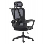 ΚΑΡΕΚΛΑ ΓΡΑΦΕΙΟΥ FRANTIC HM1224.01 ΜΑΥΡO MESH & ΠΟΛΥΠΡΟΠΥΛΕΝΙΟ 60x60x134Υεκ - Image 5
