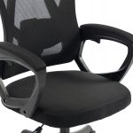 ΚΑΡΕΚΛΑ ΓΡΑΦΕΙΟΥ FRANTIC HM1224.01 ΜΑΥΡO MESH & ΠΟΛΥΠΡΟΠΥΛΕΝΙΟ 60x60x134Υεκ - Image 8