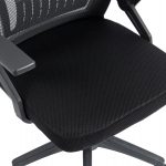 ΚΑΡΕΚΛΑ ΓΡΑΦΕΙΟΥ ZENITH HM1225.01 PP & MESH ΥΦΑΣΜΑ--ΜΑΥΡΟ 60x60x92-100Υεκ - Image 9
