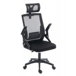 ΚΑΡΕΚΛΑ ΓΡΑΦΕΙΟΥ MATRON HM1226.01 ΜΑΥΡO PP & MESH ΥΦΑΣΜΑ 47x47x128Υεκ - Image 7