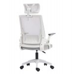 ΚΑΡΕΚΛΑ ΓΡΑΦΕΙΟΥ MATRON HM1226.02 ΛΕΥΚΟ PP--ΑΝΟΙΧΤΟ ΓΚΡΙ MESH 47x47x128Υεκ - Image 5