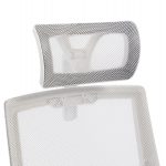 ΚΑΡΕΚΛΑ ΓΡΑΦΕΙΟΥ MATRON HM1226.02 ΛΕΥΚΟ PP--ΑΝΟΙΧΤΟ ΓΚΡΙ MESH 47x47x128Υεκ - Image 8