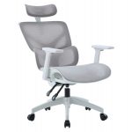 ΚΑΡΕΚΛΑ ΓΡΑΦΕΙΟΥ APEX HM1227.02 ΛΕΥΚΟ PP--ΑΝΟΙΧΤΟ ΓΚΡΙ MESH 68x68x120-130Υεκ - Image 5