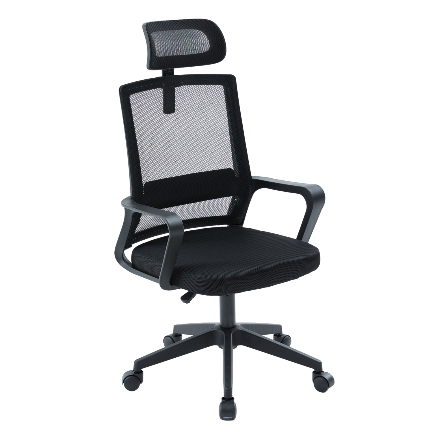 karekla-grafeioy-fb9122901-mayro-mesh-pp ΚΑΡΕΚΛΑ ΓΡΑΦΕΙΟΥ VELOCITY HM1229.01 ΜΑΥΡO MESH & PP 61x62x123Υεκ - Image 1