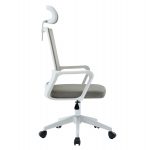 ΚΑΡΕΚΛΑ ΓΡΑΦΕΙΟΥ VELOCITY HM1229.02 ΛΕΥΚΟ PP--ΑΝΟΙΧΤΟ ΓΚΡΙ MESH 61x62x123Υεκ - Image 4
