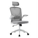 ΚΑΡΕΚΛΑ ΓΡΑΦΕΙΟΥ FLOATER HM1230.02 ΛΕΥΚΟ PP--ΑΝΟΙΧΤΟ ΓΚΡΙ MESH 62x62x106-116Υεκ