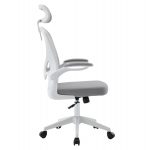 ΚΑΡΕΚΛΑ ΓΡΑΦΕΙΟΥ FLOATER HM1230.02 ΛΕΥΚΟ PP--ΑΝΟΙΧΤΟ ΓΚΡΙ MESH 62x62x106-116Υεκ - Image 4