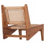 ΚΑΡΕΚΛΑ LOUNGE LUKILLA HM9913 ΞΥΛΟ TEAK ΣΕ ΦΥΣΙΚΟ--ΣΥΝΘ.ΣΧΟΙΝΙ ΜΠΕΖ 55,5x74x65Υεκ. - Image 5