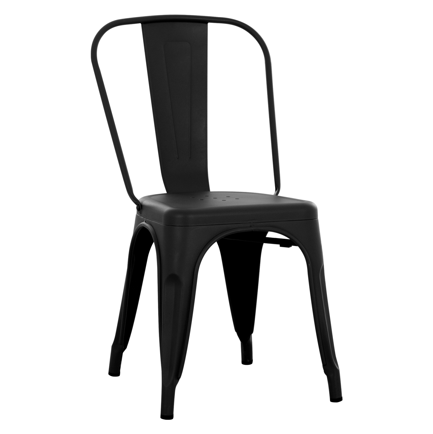 karekla-metalliki-fb9864142-mayro-mat-44 ΚΑΡΕΚΛΑ ΜΕΤΑΛΛΙΚΗ MELITA-PRO HM8641.42 ΜΑΥΡΟ ΜΑΤ 44x47x84.5Υεκ. - Image 1