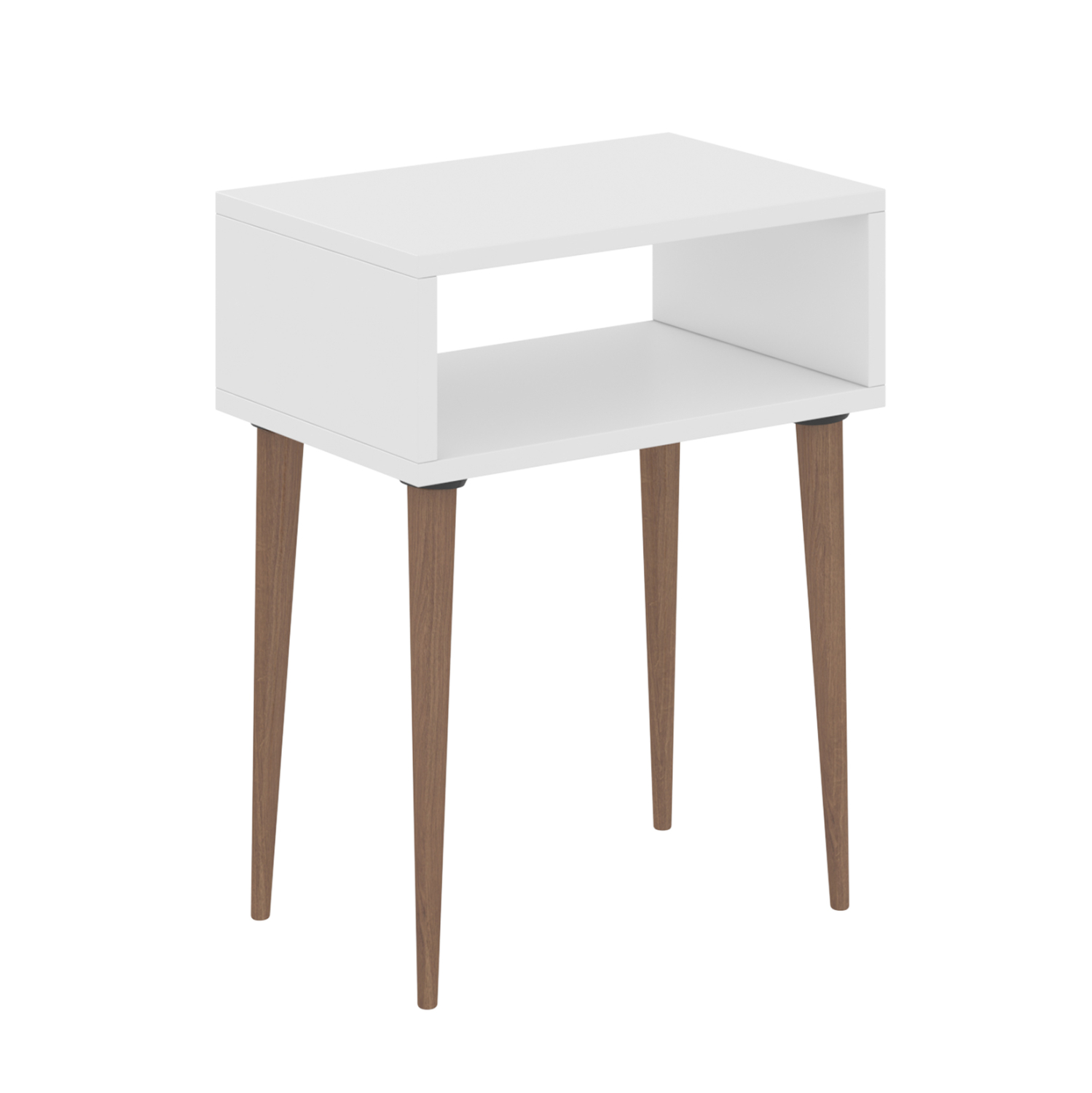 komodino-fb91818301-melamini-leyki-podia ΚΟΜΟΔΙΝΟ TODD HM18183.01 ΜΕΛΑΜΙΝΗ ΛΕΥΚΗ-ΠΟΔΙΑ ΣΕ ΦΥΣΙΚΟ 45x30x58Υεκ. - Image 1