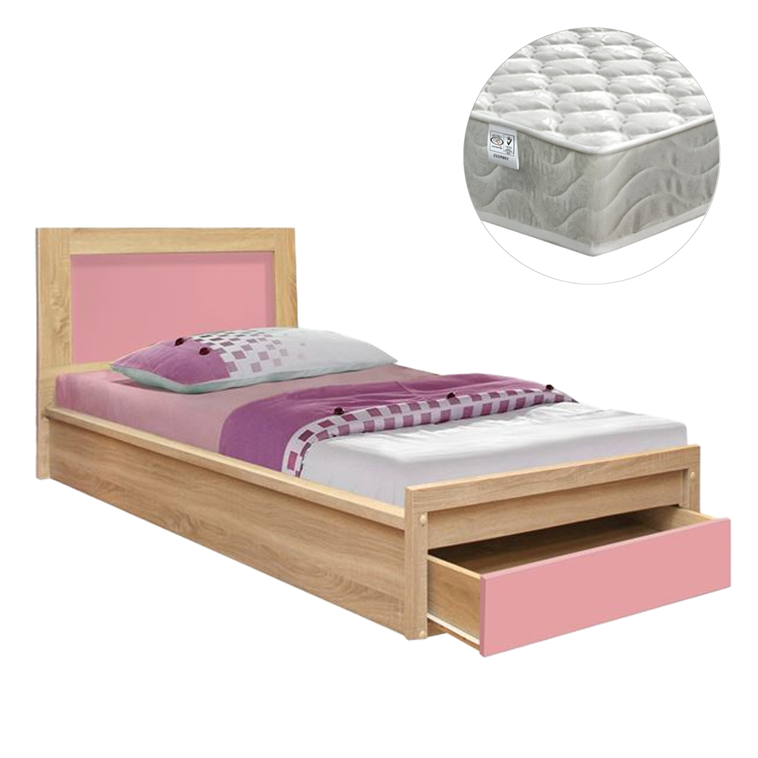 krebati-paidiko-me-syrtari-fb92132601-me ΚΡΕΒΑΤΙ ΠΑΙΔΙΚΟ ΜΕ ΣΥΡΤΑΡΙ PLAYROOM HM21326.01 ΜΕΛΑΜΙΝΗ SONAMA/ΡΟΖ--ΜΕ ΣΤΡΩΜΑ 90x190εκ - Image 1