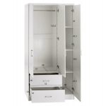 ΝΤΟΥΛΑΠΑ 3ΦΥΛΛΗ ME 2 ΣΥΡΤΑΡΙΑ CAESAR HM340.05 ΛΕΥΚΗ 89x42,5x181 εκ. - Image 3
