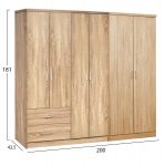 ΝΤΟΥΛΑΠΑ 6ΦΥΛΛΗ BLAKELY HM21235.02 ΜΕΛΑΜΙΝΗ ΧΡΩΜΑ SONAMA 201x43x181Υεκ - Image 2