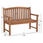 ΠΑΓΚΑΚΙ ΚΗΠΟΥ 2ΘΕΣΙΟ ELENA HM6651 ΞΥΛΟ TEAK--ΦΥΣΙΚΟ 120x60x95Υεκ. - Image 2