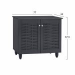 ΠΑΠΟΥΤΣΟΘΗΚΗ-ΝΤΟΥΛΑΠΙ ΞΥΛΙΝΗ CASSIOPE HM2208.10 ΓΚΡΙ 77Χ34Χ67.5εκ. - Image 2