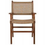 ΠΟΛΥΘΡΟΝΑ ΜΑΣΙΦ ΞΥΛΟ ΤEAK ΦΥΣΙΚΟ RATTAN ΣΧΟΙΝΙ 54Χ58Χ88Υεκ.HM9385.01 - Image 3