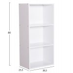 ΡΑΦΙΕΡΑ ΤΟΙΧΟΥ CUBICON HM9941.01 ΛΕΥΚΗ ΜΕΛΑΜΙΝΗ 38,5x23,5x80Υεκ. - Image 2