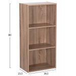 ΡΑΦΙΕΡΑ ΤΟΙΧΟΥ CUBICON HM9941.02 SONAMA OAK ΜΕΛΑΜΙΝΗ 38,5x23,5x80Υεκ. - Image 2