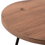 ΣΕΤ ΒΟΗΘ.ΤΡΑΠΕΖΑΚΙΑ KISSA HM18174.04 ΜΕΛΑΜΙΝΗ ΣΕ ΦΥΣΙΚΟ-ΜΑΥΡΑ ΜΕΤΑΛ.ΠΟΔΙΑ - Image 9
