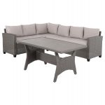 ΣΕΤ ΣΑΛΟΝΙ ΓΩΝΙΑ & ΤΡΑΠΕΖΙ CARSON HM6078.01 ΓΚΡΙ ΣΥΝΘ.RATTAN-ΜΑΞΙΛΑΡΙΑ - Image 4