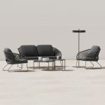ΣΕΤ ΣΑΛΟΝΙ ΕΞ.ΧΩΡΟΥ 5ΤΜΧ VERMONT HM6504.01 ΜΕΤΑΛΛΟ-ΣΧΟΙΝΙ-ΓΥΑΛΙ--ΓΚΡΙ - Image 2