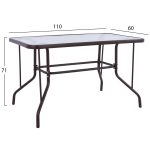 ΣΕΤ ΤΡΑΠΕΖΑΡΙΑΣ 5ΤΜΧ ΕΞ.ΧΩΡΟΥ ADAM HM10873.01 ΜΕΤΑΛΛΟ & WICKER ΣΕ ΚΑΦΕ - Image 2