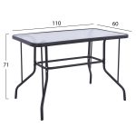 ΣΕΤ ΤΡΑΠΕΖΑΡΙΑΣ 5ΤΜΧ ΕΞ.ΧΩΡΟΥ ADAM HM10873.02 ΜΕΤΑΛΛΟ & WICKER ΣΕ ΓΚΡΙ - Image 2