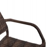 ΣΕΤ ΤΡΑΠΕΖΑΡΙΑΣ 5ΤΜΧ ΕΞ.ΧΩΡΟΥ ADAM HM10873.01 ΜΕΤΑΛΛΟ & WICKER ΣΕ ΚΑΦΕ - Image 9