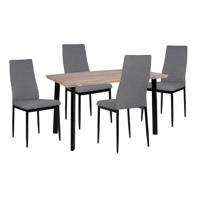 set-trapezarias-5tmch-sonama-epifaneia-4 ΣΕΤ ΤΡΑΠΕΖΑΡΙΑΣ 5ΤΜΧ SONAMA ΕΠΙΦΑΝΕΙΑ & 4 ΓΚΡΙ ΚΑΡΕΚΛΕΣ HM10355 110x70x75,5 cm - Image 1