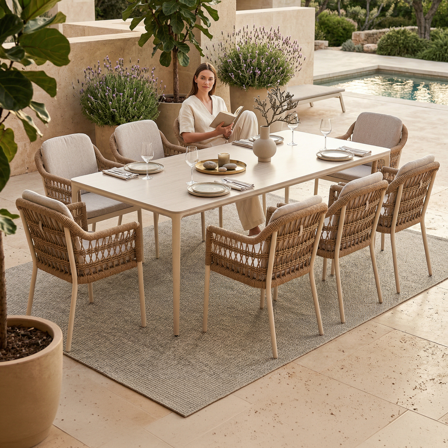 set-trapezarias-9tmch-fb91086502-mpez-al ΣΕΤ ΤΡΑΠΕΖΑΡΙΑΣ 9ΤΜΧ STAD HM10865.02 ΜΠΕΖ ΑΛΟΥΜ.& OLEFIN-ΛΕΥΚΟ SINTERED STONE TOP - Image 1