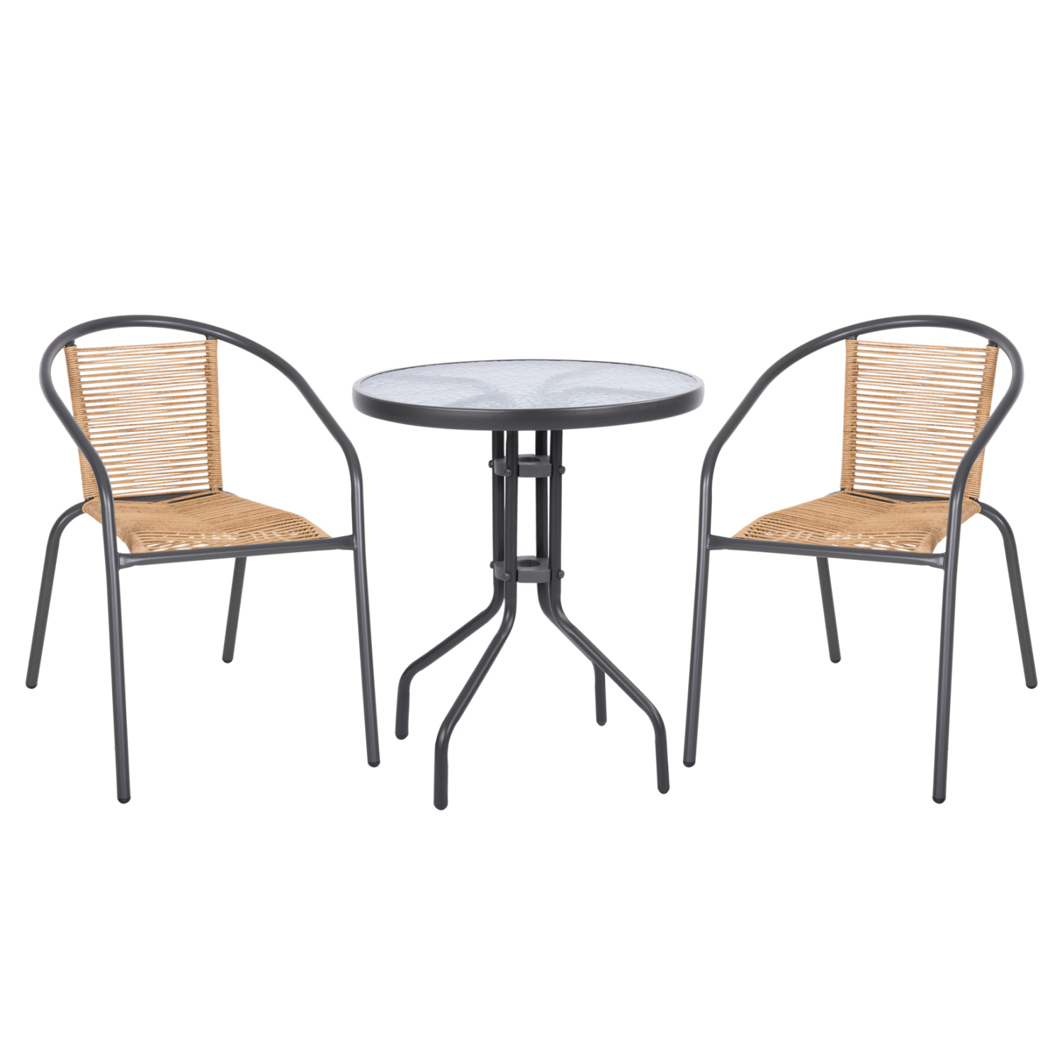 set-trapezarias-exchoroy-3tmch-fb9108790 ΣΕΤ ΤΡΑΠΕΖΑΡΙΑΣ ΕΞ.ΧΩΡΟΥ 3ΤΜΧ LIMA HM10879.02 ΜΕΤΑΛΛΟ ΓΚΡΙ & P.E.RATTAN ΦΥΣΙΚΟ (ΣΤΡΟΓΓΥΛΟ) - Image 1