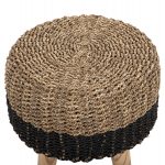 ΣΚΑΜΠΟ BEAM HM7827 ΞΥΛΟ ΤΕΑΚ ΚΑΙ SEAGRASS ΣΕ ΦΥΣΙΚΟ & ΜΑΥΡΟ Φ43x45Yεκ. - Image 4