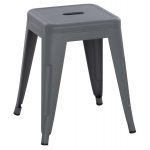 ΣΚΑΜΠΟ ΜΕΤΑΛΛΙΚΟ MELITA HM0096.50 ΣΕ ΓΚΡΙ ΜΑΤ ΧΡΩΜΑ 37x37x45Υεκ. - Image 4